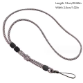 Colorful Hand-woven Mobile Phone Lanyard Adjustable Dual-use Long Anti-lost Neck Hanging Chain Phone Strap. 
