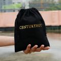 High Quality Black cotton drawstring pouch Cotton Canvas Drawstring Bag Personalized Dust Bag With Custom logo. 