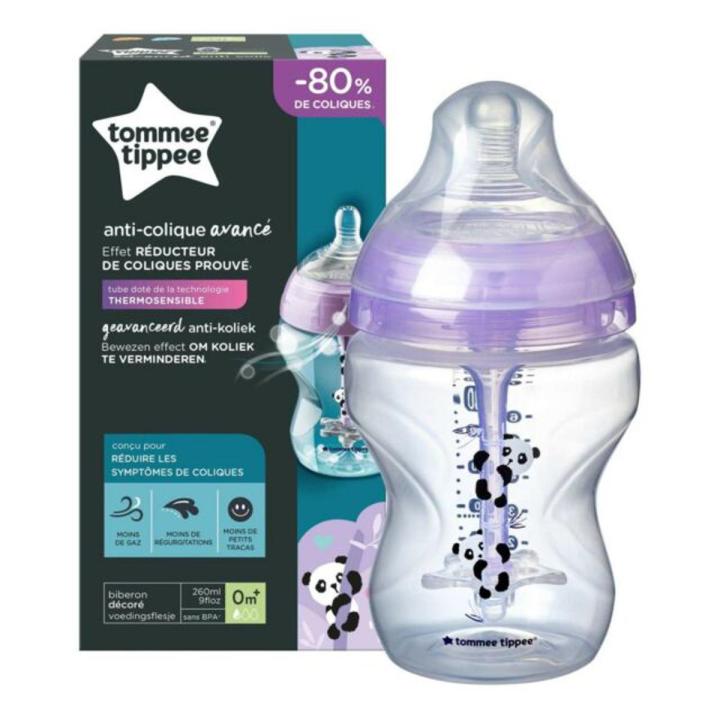 Tommee Tippee 260ml Panda Advanced Anti Colic Born Baby Feeding Bottle 0 M