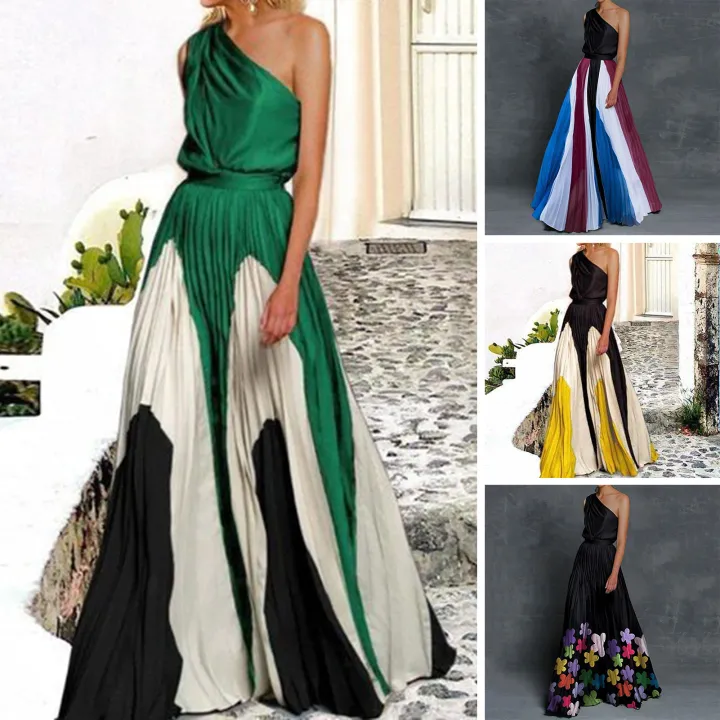 Banquet%20Dress%20Contrast%20Color%20Gorgeous%20Women%20Dress%20-%20Image%205