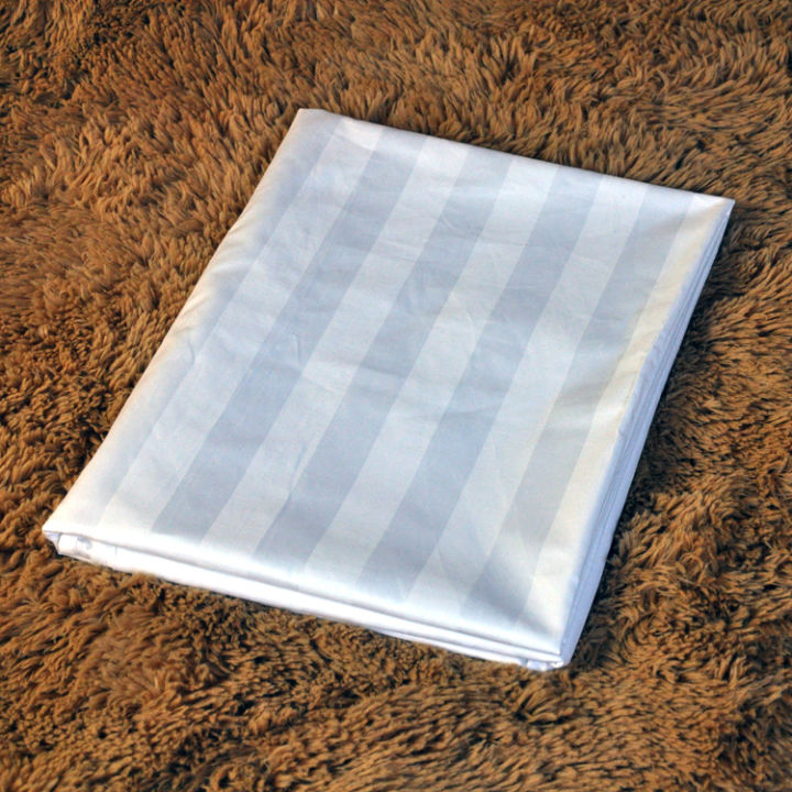 71TX%20Wholesale%20Hotel%20Supplies%20Bed%20Sheets%20Made%20To%20Order%20White%20Cotton%20Satin%20Strip%20Single%20Double%20Bed%20Sheets%20-%20Image%204