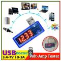 USB Volt Amp Tester USB Output Can Measure USB Mobile Tabs Charging / Load Volt and Current. 