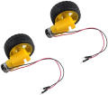 Dual Shaft motor and Wheels Smart Car Robot Gear Motor for arduino, black and yellow pack of 2-Black;Yellow. 