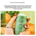 New Hot Green Tea Solid Cleansing Mask Dispel Acne Blemish Mark Remove Blackhead Acne Hydrating Moisturizing Deep Cleansing Mask.