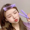 10PCS Hair Bangs Curling Clips, Easy to Use with Bangs Effect Washable Reusable Hair Curler for DIY Hair Styling ,Hairdressing ,Women, Lazy People , Purple. 