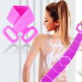 Silicone Body Brush Belt Scrubber – Double-Sided Shower Strap for Back Cleaning & Massaging | Unisex, Multicolor.