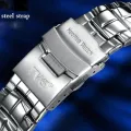 TVG watches genuine double display multifunction Mens Stainless steel waterproof luminous quartz watch male Mens Watch. 