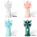 Handheld Fan Mini Fan, Small Portable Fan 3 Speed Adjustable Desk Fan with Base Phone Holder USB Rechargeable Eyelash Fan for Makeup.