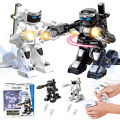 2pcs Boxing Sparring Robot 2.4g Remote Control Intelligence Fighting Robot Toys With Light Sound For Children Gifts.