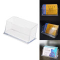 Lightweight Acrylic business card holder Versatile Transparent Sturdy Desktop card display card stand for Office desk organizer Exhibition display Business events Trade shows Corporate gifting. 