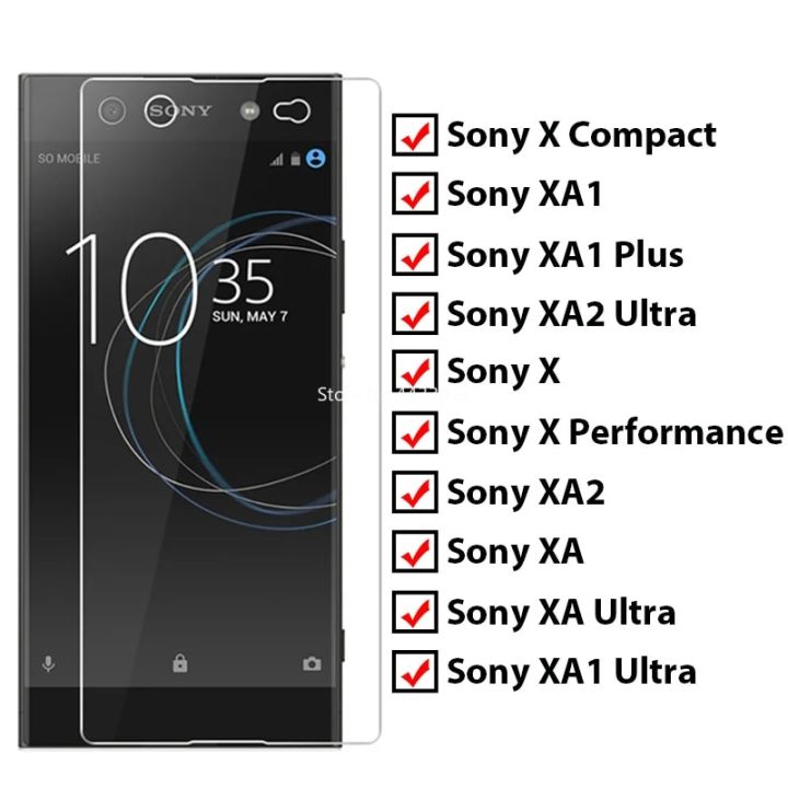 Protective Film Glass for Sony Xperia XA1 XA2 Ultra Plus Phone Screen Protector for Sony X Performance XA Compact Tempered Glass