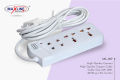 Maxline Multiplug 4 Port Multi Extension Socket Model: ML-017-3 Miter Wire-10 Fit/Hand Long  Cable. 