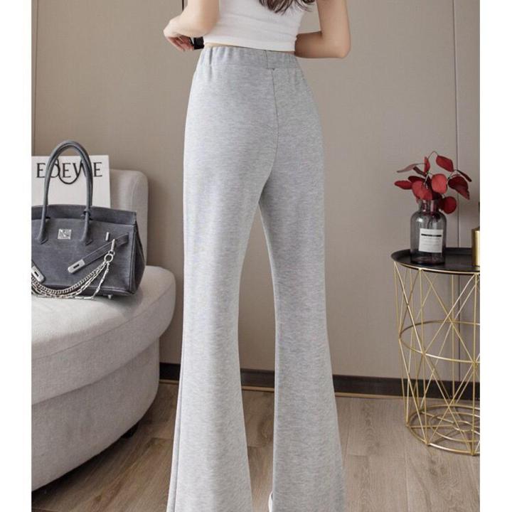 Split Slightly Flared Mop Trousers Women2022Spring and Summer New