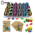 Qiunery 24Pcs Easter Dinosaur Eggs Set With 24 Dinosaur Eggs And Cards Assorted Color Easter Game Easter Gifts, Dinos Egg Grow In Water Decor For Kids, Toddler. 