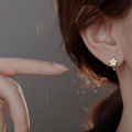 14k Flower Hoop Earings For Women Hikaw Silver Earrings  Non Tarnish Hypoallergenic Earings-MOILY. 