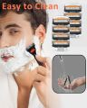Men's Razor Blade Replacement Set with Handle - Ultra Sharp Stainless Steel Blades for Smooth Shaving, Works with Standard Razor Handles, Bulk Disposable Blades Face Head Body Shaving.
