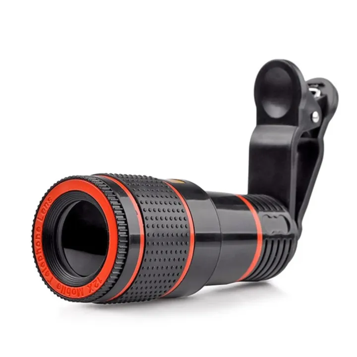 12X 20X Mobile Phone Telescope Lens Universal HD Optical Zoom Camera Telescope Lens with Clip Special Lens for Camping Watching