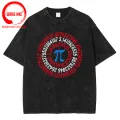 Unique Men's Pi Number Gift For Pi Day T-Shirt Vintage Washed Cotton Tshirt Math Algebra Teacher Gift Mathematics Tee Shirt. 