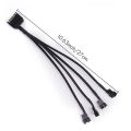 Cooling Fan Adapter Cable, 15 Pin SATA to 4 x 3 Pin / 4 Pin PMW 12V PC Case Fan Power Adapter Cable to 15 Pin SATA. 