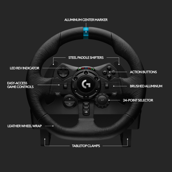Logitech%20G923%20Racing%20Wheel%20and%20Pedals,%20TRUEFORCE%20Feedback,%20Responsive%20Driving%20Design,%20Dual%20Clutch%20Launch%20Control,%20Genuine%20Leather%20Steering%20Wheel%20Cover,%20for%20PS5,%20PS4,%20PC,%20Mac%20-%20Image%207