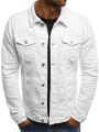 Solid Color Jeans Jackets Men Fashion Autumn Slim Jackets Mens Casual Denim Coats Turn-down Collar Streetwear Pocket Jacket Coat. 