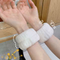 Yfashion 2pcs Wrist Towels For Washing Face Solid Color Sweat Absorbing Wristband For Sports. 