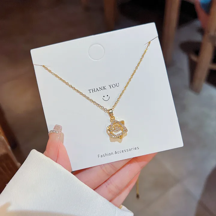 Star%20Point%20Titanium%20Steel%20Real%20Gold%20Electroplating%20Neckless%20for%20Women%20-%20Image%205