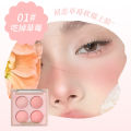 Kakashow Summer Collection Four-Tone Blush Natural Easy to Blend Matte Pigment Contour Palette Girly Blush Rouge. 