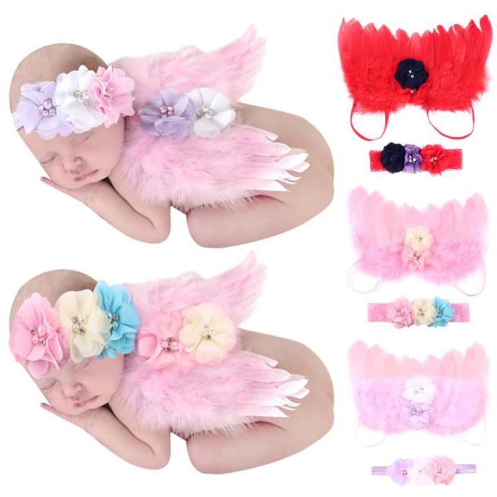 Newborn Photography Angel Wings Costume (PinkColor)