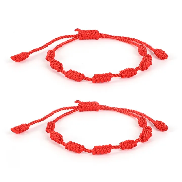 2pcs%20Handmade%207%20Knots%20Red%20String%20Roped%20Bracelet%20for%20Friends%20Couple%20Friendship%20Braid%20Rope%20Bracelets%20Wristbands%20-%20Image%204