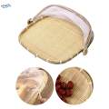 Food Serving Tent Basket Food Storage Basket with Mesh Gauze Cover for Fruit M. 