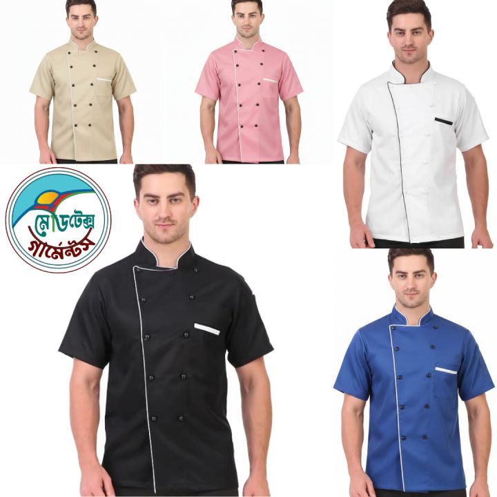 Men’s Micro Twill Suiting Culinary Uniform – Classic Double-Breasted Chef Coat