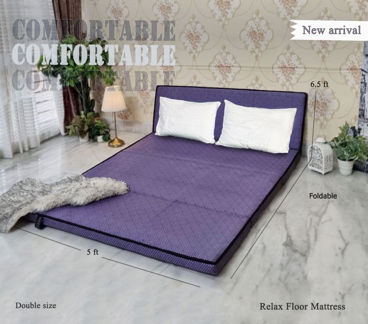 Relax Floor Mattress- Lavender Waves Double Sleeping Mattress
