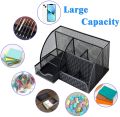 1 pcs Desk Organizer Pen Stand for Study Table Stationery Organizer Metal Mesh Office Organizer Pen Holder.