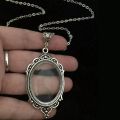 Pendant Necklace Magnifying Glass Pendant Necklaces Magnifying Glass Choker Alloy Material Pendant Choker for Women Girl. 