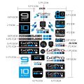 Gopro Motorcycle Sticker Decal Helmet Logo For YAMAHA HONDA SUZUKI KAWASAKI BMW DUCATI.