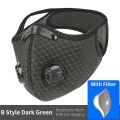 WEST BIKING Cycling Face Mask With Filter Activated Carbon Dust-proof Mask Anti-Pollution Bicycle Washable Outdoor Training Mask.
