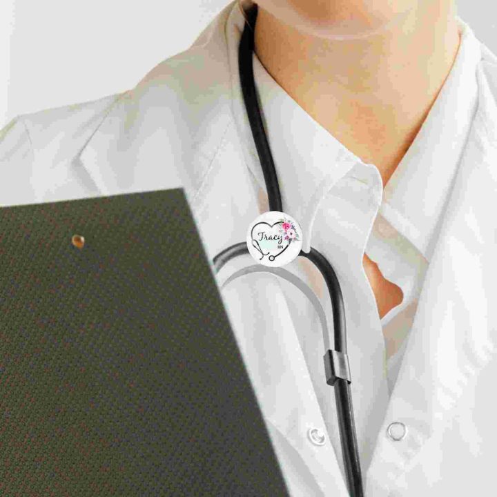 Stethoscope%20Name%20Tag%20Nursing%20Gifts%20Nurses%20Supplies%20Nurse's%20Day%20ID%20Card%20Identification%20Clip%20Tags%20Personalized%20Crystal%20Holder%20-%20Image%205