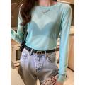 Summer Korean Fashion Mesh T-shirts Women Vintage Transparent Tops for Women Loose White Transparent Office Lady Shirts. 