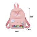 Women Backpack Cute Cartoon Badge Design Shoulder Bag Eco Friendly Canvas Small Backpack Girls School Bags Travel Bag mochila.