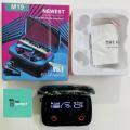 M19 TWS Wireless Bluetooth 5.1 Earbuds with LED Display Touch Control Noise Reduction Microphone Flashlight and Power Bank.