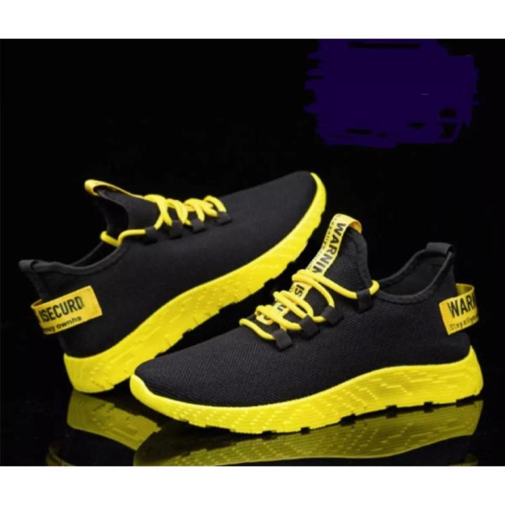 Yellow sneakers light weight version for men.