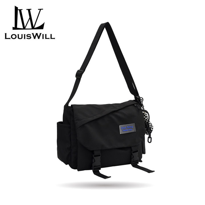 LouisWill Crossbody Bags Messenger Bag School Bag Large Capacity Shoulder Bag Men's Bags Women's Bags College Style Handbag Bags With Pendant For Students Men Women