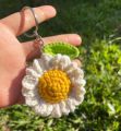 Crochet sunflower, daisy keychain, bag charm, bag decoration, bag pendant, keychain, cute gifts.