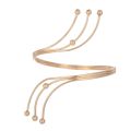 Alloy Spiral Armband Swirl Upper Arm Cuff Armlet Bangle Bracelet Egyptian Costume Accessory for Women Gold Silver Color. 