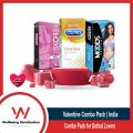 Valentine Combo Pack for Dotted Lovers - Moods Dotted, Durex Extra Dots & Skore 1500+ Dots Condom - Each Pack contains 10pcs Condom. 