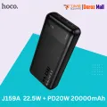 Hoco J101A 22.5W / J159A 22.5W + PD20W / J121A Fast 22.5W / J154A 22.5W 20000MAH Fast Charging Power Bank.