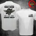 USMC T-shirt US Marines Semper Fidelis Devil Dog Force Recon T Shirt Men Cotton Tees Tops Streetwear Harajuku Tee Shirt. 