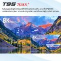 T95 max plus Smart TV Box Android 9.0 Amlogic S905X3 4G 32G64GB 1000M 8K 4K Media Player 2.4G 5G Wifi 1080P Set Top Box 3D Video.
