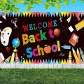 Welcome Back to School Banner, First Day of School Backdrop Banner ,Welcome Back to School Party Decorations Supplies.